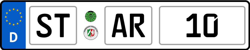 Autokennzeichen - Standard