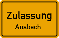 Zulassungsstelle Ansbach Kennzeichen reservieren