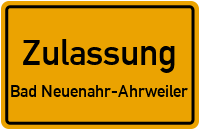 Zulassungsstelle Bad Neuenahr-Ahrweiler Kennzeichen reservieren