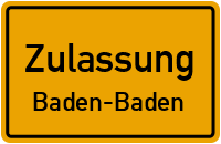 Zulassungsstelle Baden-Baden Kennzeichen reservieren