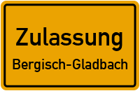 Zulassungsstelle Bergisch-Gladbach Kennzeichen reservieren