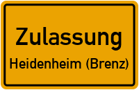 Zulassungsstelle Heidenheim (Brenz) Kennzeichen reservieren