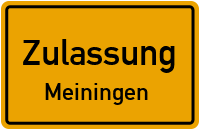 Zulassungsstelle Meiningen Kennzeichen reservieren